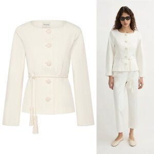 New Posse Heidi Ivory Buttoned Jacket Sz XXS